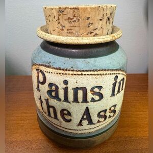 Rustic Ceramic Jar with Cork Lid by Brophy